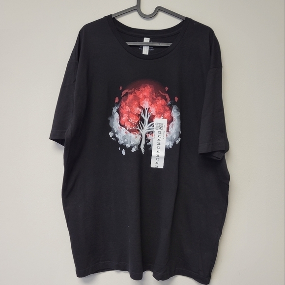 Teeturtle Blood Moon tree t-shirt Black Red XL - Picture 8 of 8